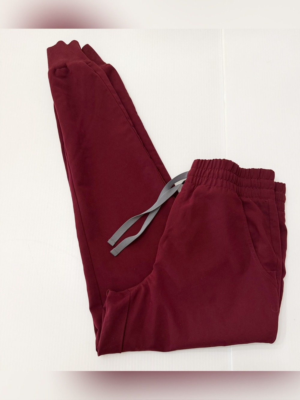 FIGS Burgundy Zamora Jogger Scrub Pants - S